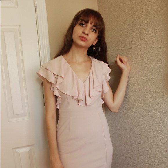 ASOS Ruffle Cocktail Dress Size 2 - Picture 4 of 7